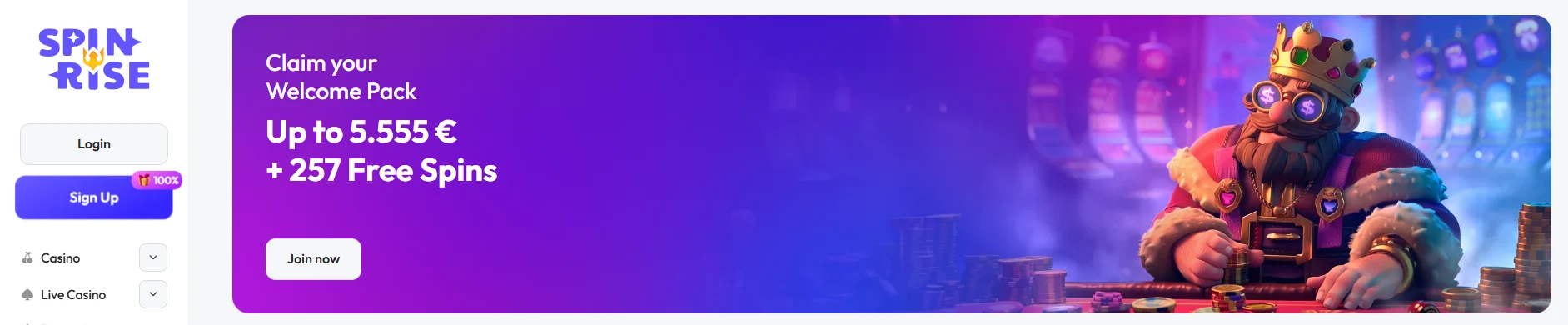 Spinrise Casino Welcome Bonus